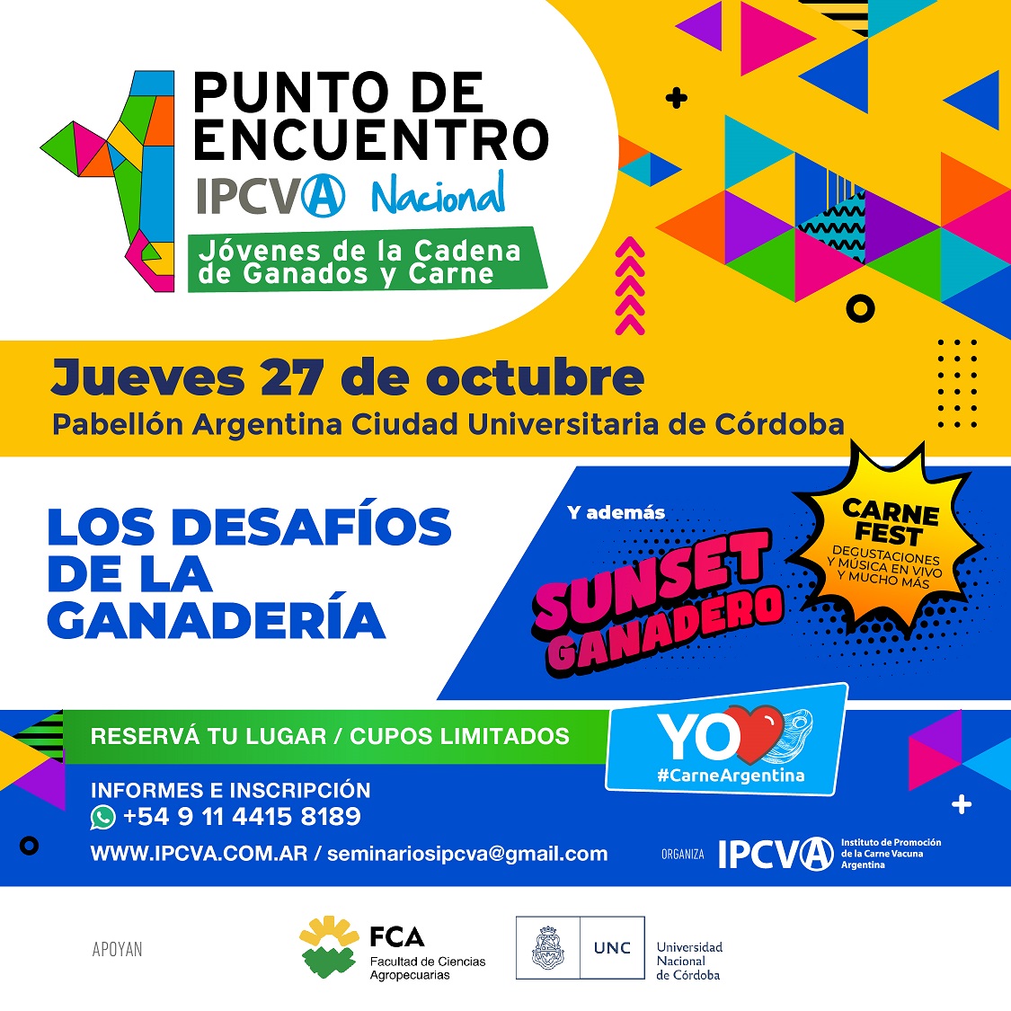 El ciclo “Punto de Encuentro Nacional” del IPCVA para jóvenes cierra el año el 27 de octubre en Córdoba
