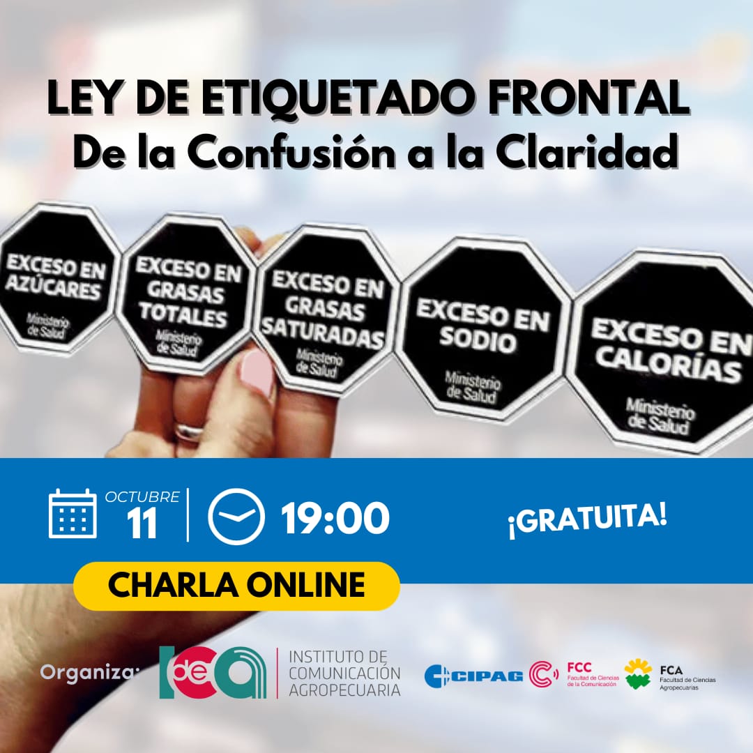 Evento del CIPAG: Charla online sobre ley de etiquetado frontal mañana miércoles a las 19 horas on line
