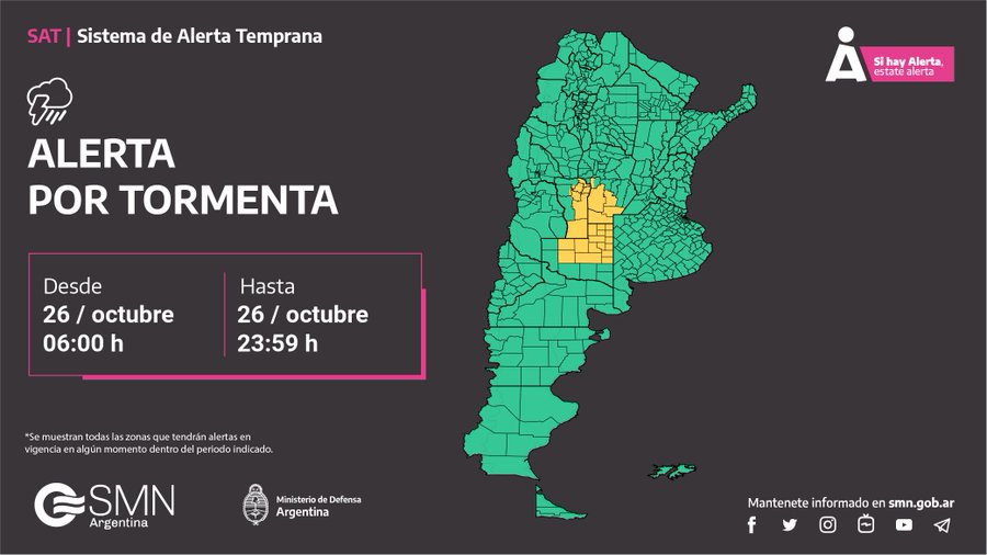 Nuevas lluvias impactarían positivamente en Córdoba, San Luis y La Pampa