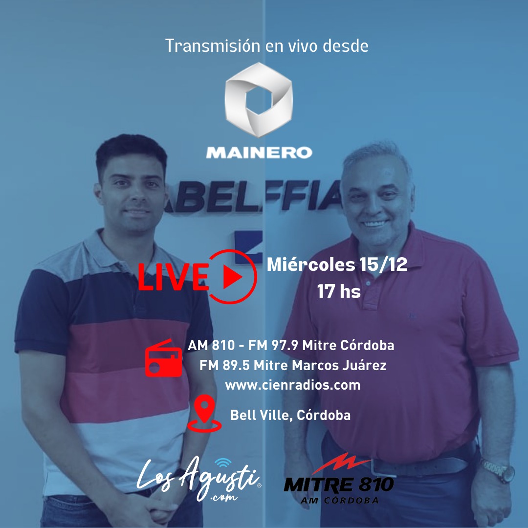 Los Agusti en Mainero de Bell Ville hoy a las 17 horas