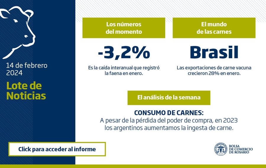 Rosgan señala que en 2023 pese a la brusca caída del poder adquisitivo, creció el consumo de carnes