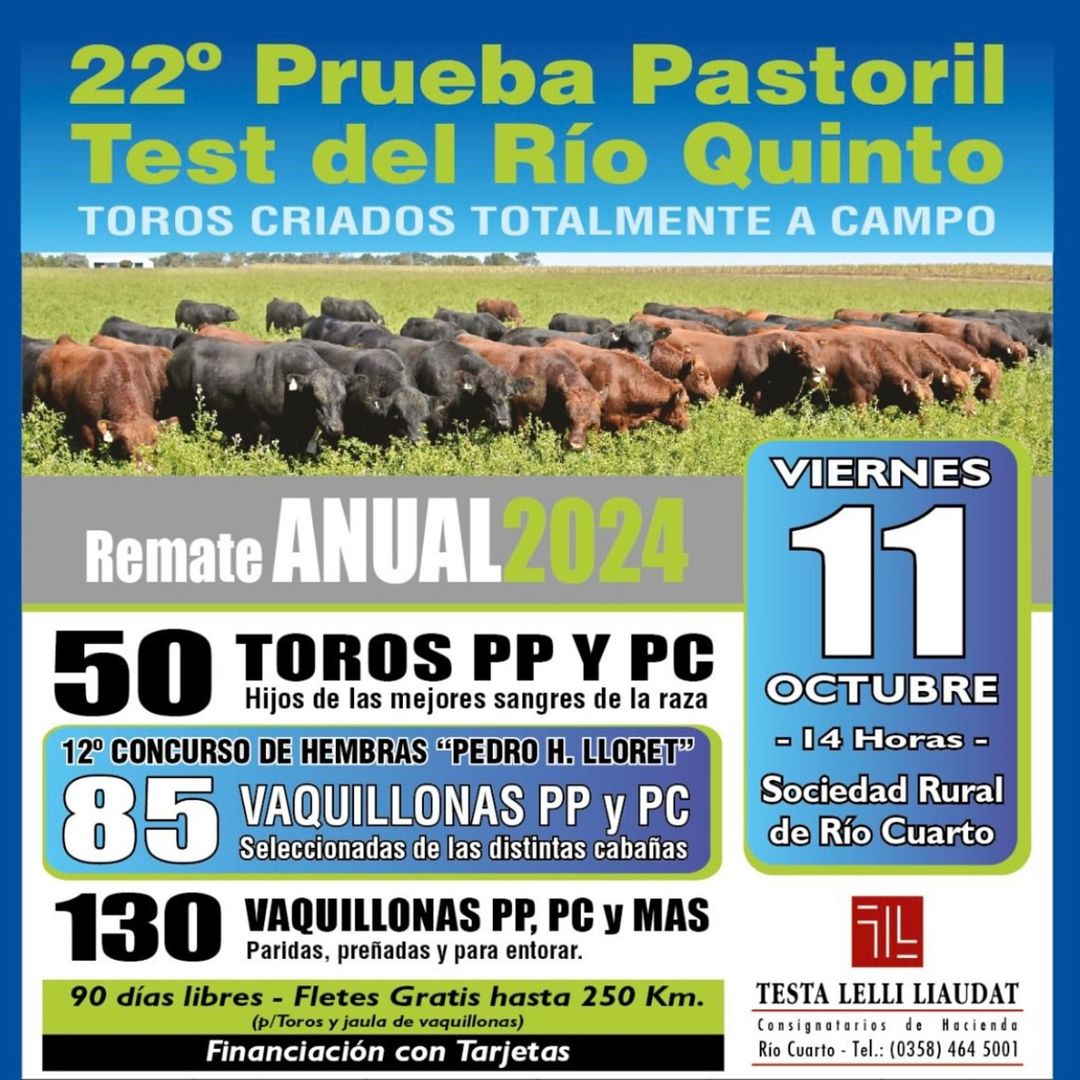 A horas del remate de la 22ª Prueba Pastoril Test del Río Quinto: El evento ganadero más esperado del año