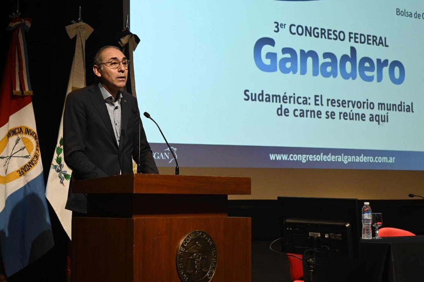 Simioni en la apertura del Congreso Ganadero: