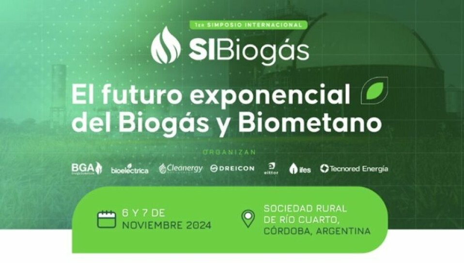 Llega el Primer Simposio Internacional SIBiogás en Rio Cuarto