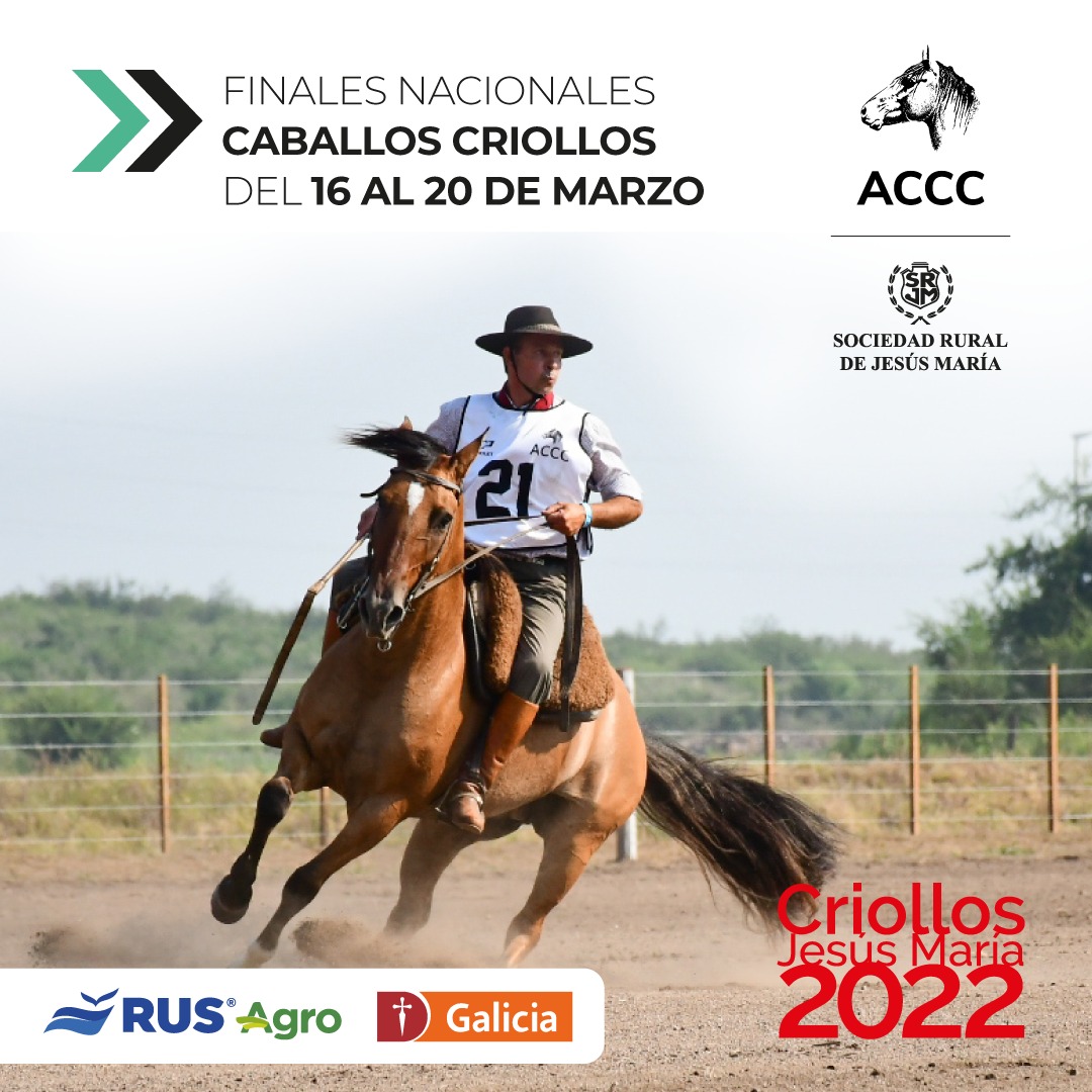 La final nacional de caballos criollos tendrá lugar en la Sociedad Rural de Jesús María