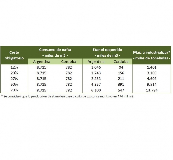 El potencial del etanol en Córdoba