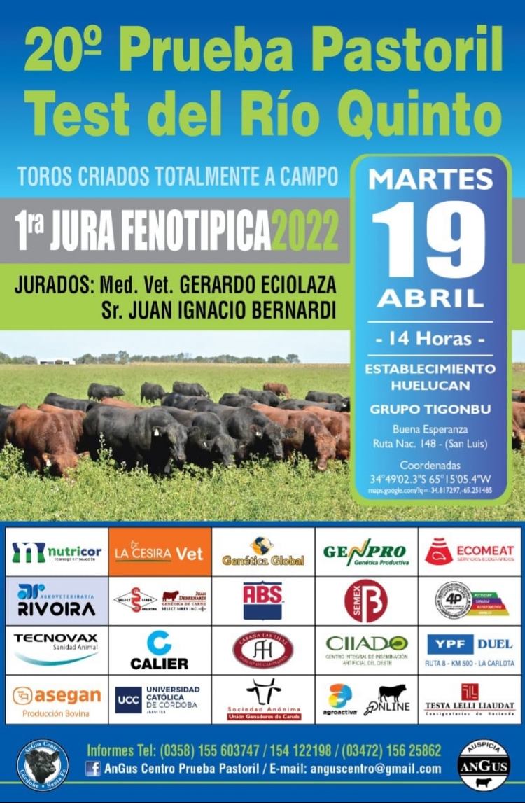 La primera jura fenotípica de la prueba pastoril del Río Quinto será el 19 de abril
